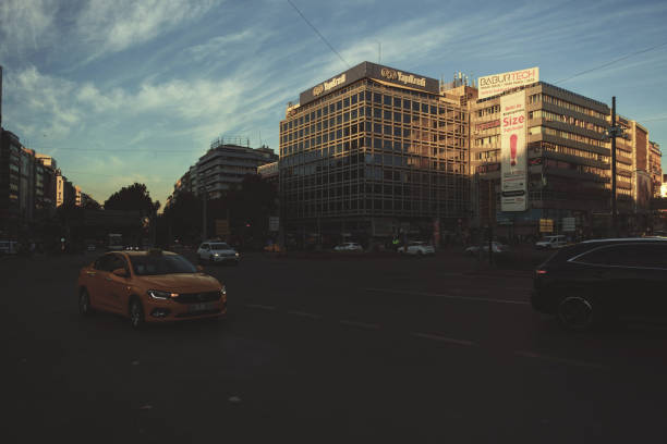 Ankara, Turkey - November 09, 2021. Kizilay Square in Ankara. Editorial shot in Ankara