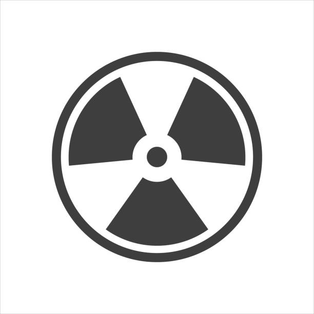 illustrations, cliparts, dessins animés et icônes de icône de vecteur radioactif. symbole de la bombe nucléaire. icône de danger. signe de style linéaire pour le concept mobile et la conception web. illustration du symbole radioactif et du symbole de danger. - radiation