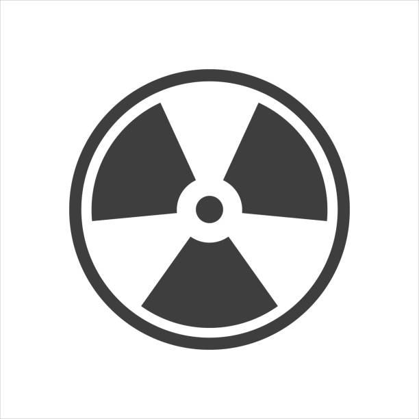 значок радиоактивного вектора. символ ядерной бомбы. значок опасности. линейный знак стиля для мобильной концепции и веб-дизайна. иллюстра� - radioactive stock illustrations