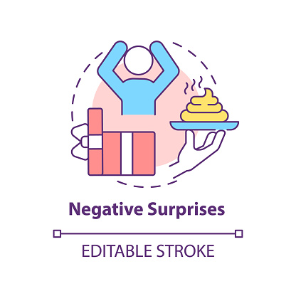 istock Negative surprises concept icon 1379288442