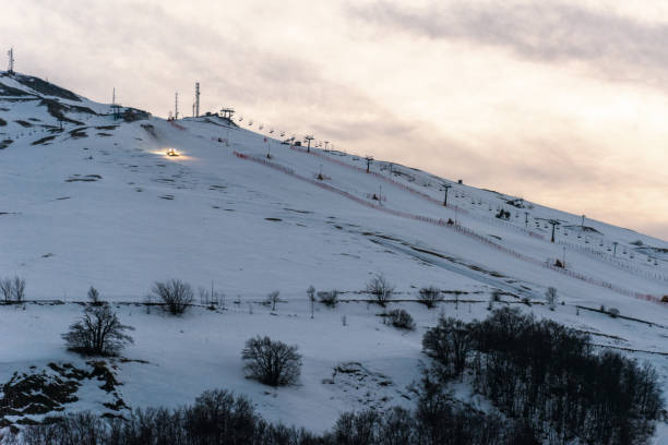 istock View of ski lifts during sunset 1379301477