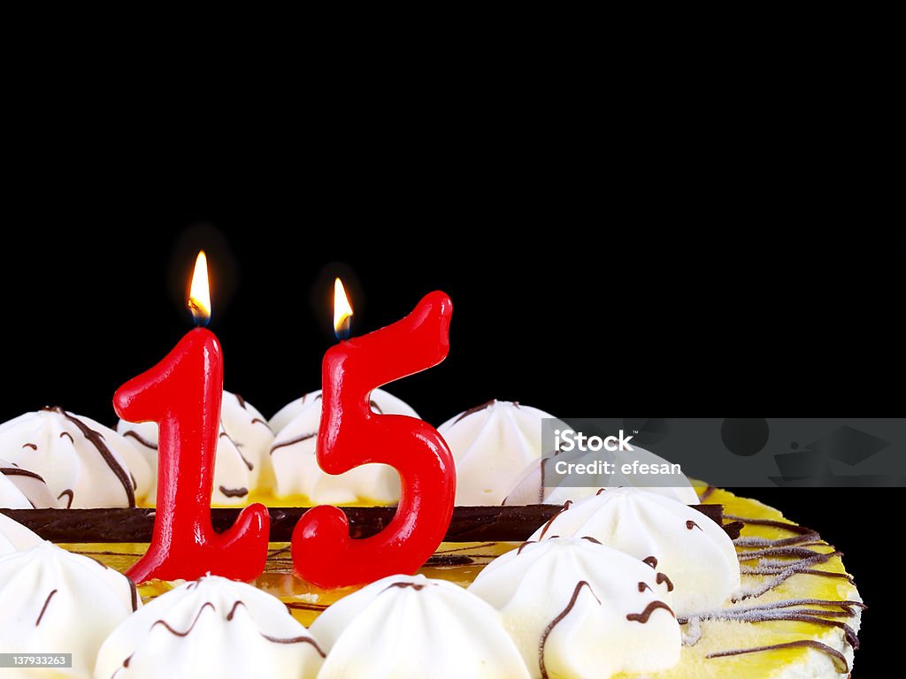 Tort urodzinowy - Zbiór zdjęć royalty-free (Biały)
