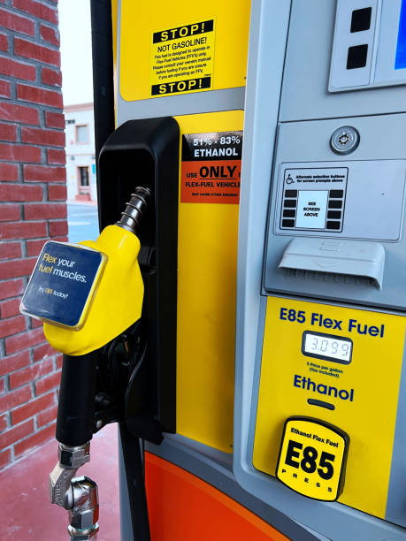 An E85 Gas Pump (Flex Fuel) stock photo