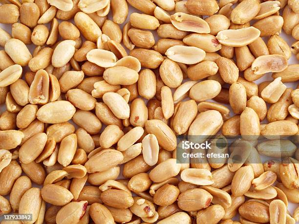 Fried Peeled Peanuts Stock Photo - Download Image Now - Appetizer, Backgrounds, Bright