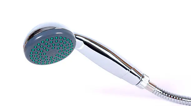 One shower head on a white background