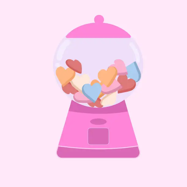 Vector illustration of candy machine