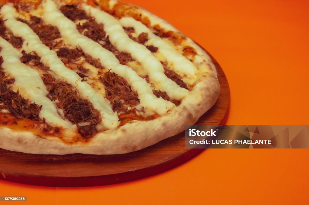 Pizza Catalog Background Single Color Stock Photo Download Image Now