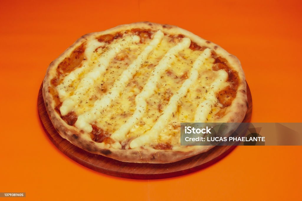 Pizza Catalog Background Single Color Stock Photo Download Image Now