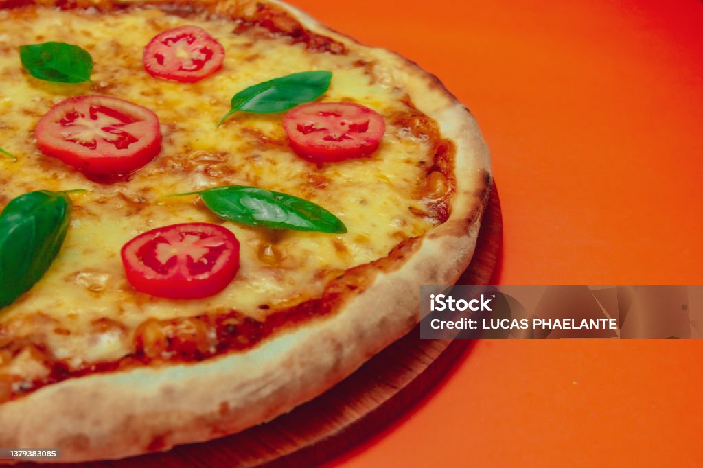 Pizza Catalog Background Single Color Stock Photo Download Image Now