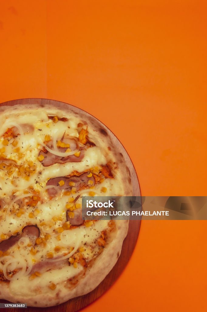 Pizza Catalog Background Single Color Stock Photo Download Image Now