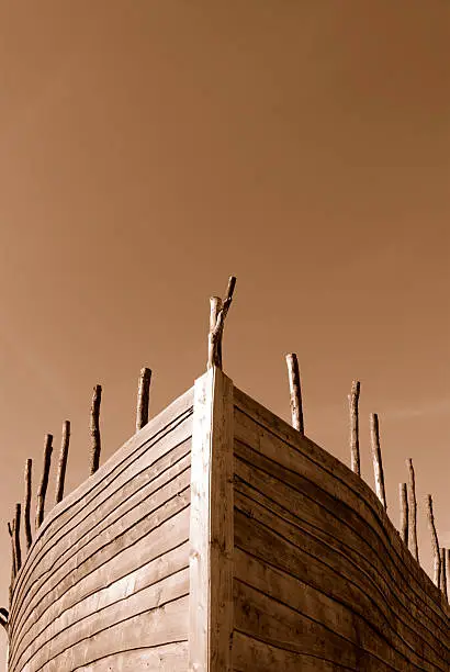 Noah's Ark - a huge wooden ship.