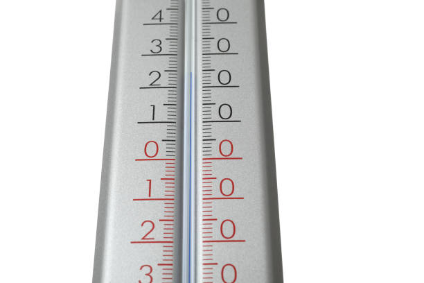 istock Modern grey weather thermometer on white background, closeup 1379390313
