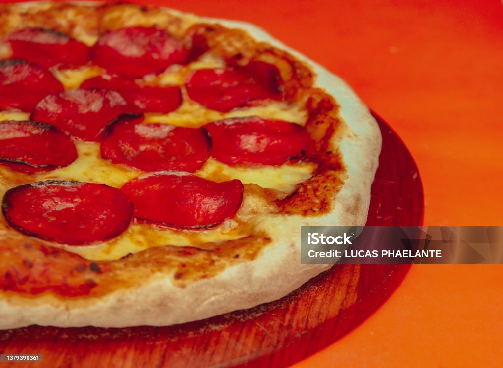 Pizza Catalog Background Single Color Stock Photo Download Image Now