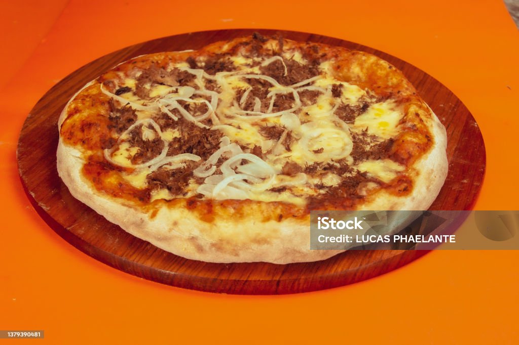 Pizza Catalog Background Single Color Stock Photo Download Image Now