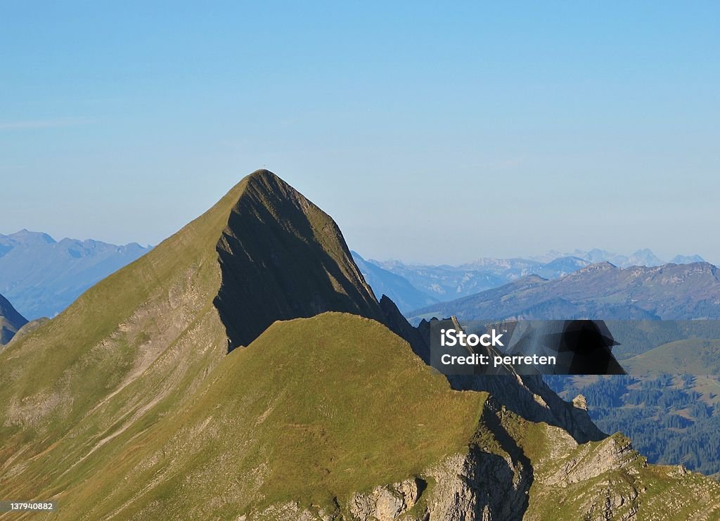 Tannhorn Mountain called tannhorn, sharp ridge Bern Canton Stock Photo