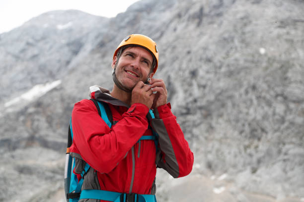 istock Male mountain climber portrait 1379412638
