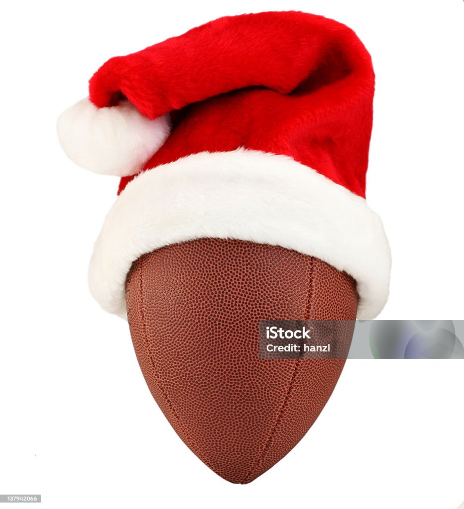 Santa Football americano - Foto stock royalty-free di Natale