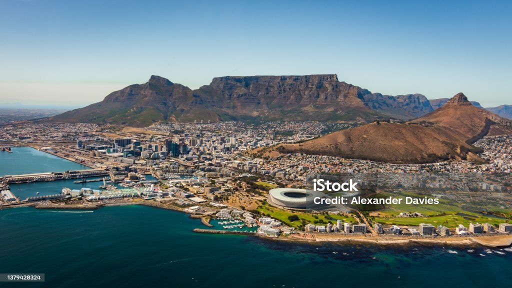 Cape Town From Above An image of Cape Town taken from a helicopter Cape Town Stock Photo