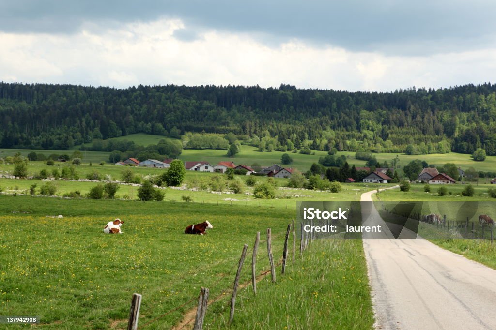 Paisagem em Franche Comté - Foto de stock de França royalty-free