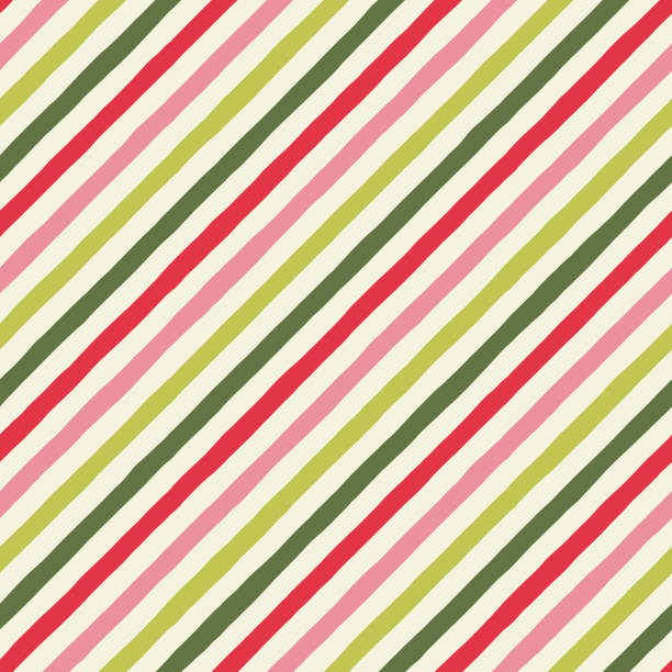 Hand-Drawn Candy Colourful Cane Stripes Seamless Vector Pattern Hand-Drawn Candy Colourful Cane Stripes Seamless Vector Pattern. Festive Bright Background. Christmas Holiday Print candy cane striped stock illustrations