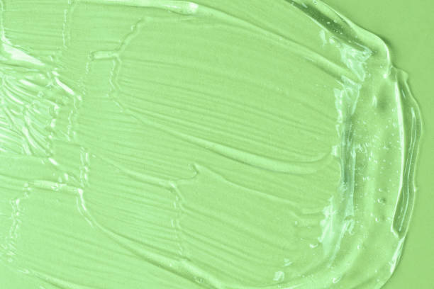istock Cosmetic textured gel on the mint background.Copy space for text,mockup concept. 1379452753