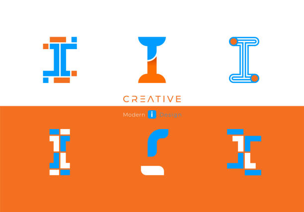 I logo alphabet design Letter I, modern alphabet fonts, characters design, vector illustration. letter i logo stock illustrations
