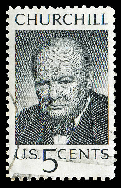 churchill stamp US postage stamp: Winston Churchill (1874 – 1965) British Conservative politician. winston churchill prime minister stock pictures, royalty-free photos & images