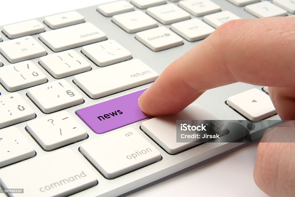 On-line news On-line news concept - keyboard with news key Close-up Stock Photo