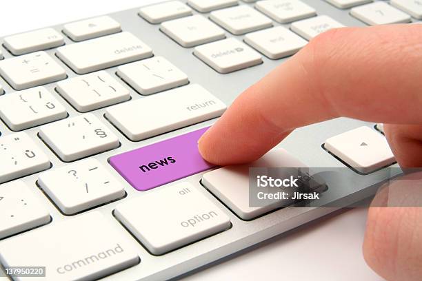 Online News Stock Photo - Download Image Now - Close-up, Computer, Computer Key