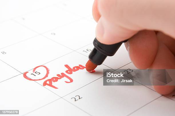Payday - Fotografie stock e altre immagini di Calendario - Calendario, Stipendio, Attesa