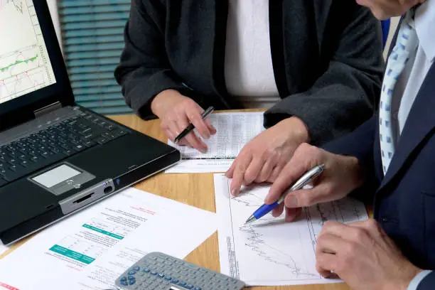 Photo of Close-up of business meeting with two men