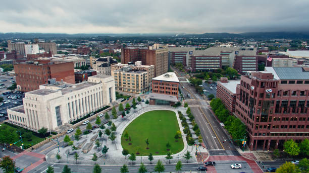 istock Drone Shot Looking Down on Miller Park in Downtown Chattanooga 1379536761