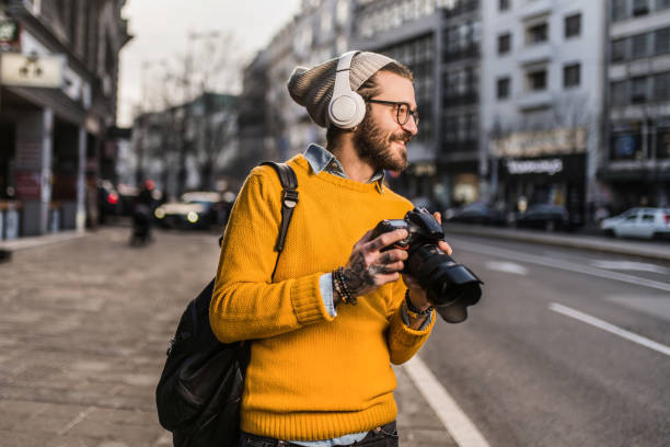 istock Photographer exploring the city. 1379662633
