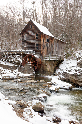 Historic 18th century grist mill near Raleigh, NC.