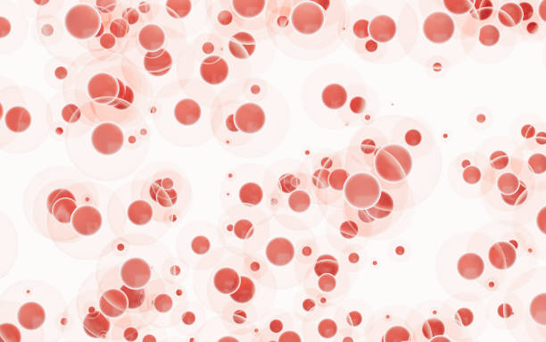 Lots of cells with white background, 3d rendering. Computer digital drawing.