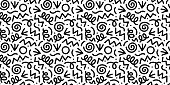 istock Fun black line doodle seamless pattern 1379780650