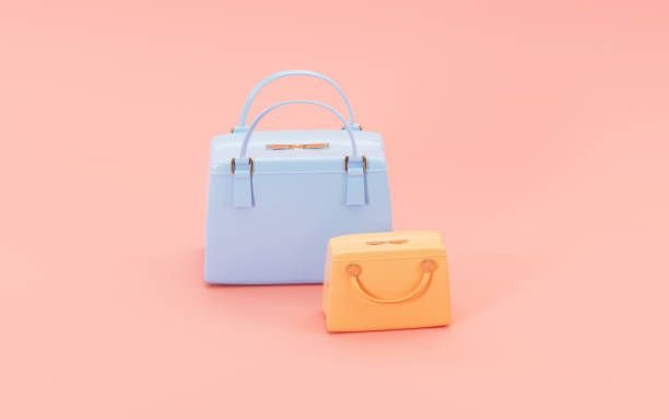 istock Handbags with pink background, 3d rendering. 1379780836