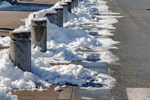 istock Snow accumulated when clearing the pavement 1379786666