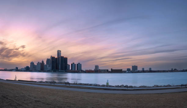 istock Detroit, Michigan - Skyline at Dusk 1379788219