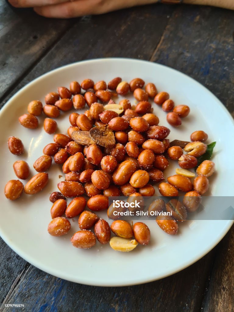 Peanut Fried peanut with salt Appetizer Stock Photo