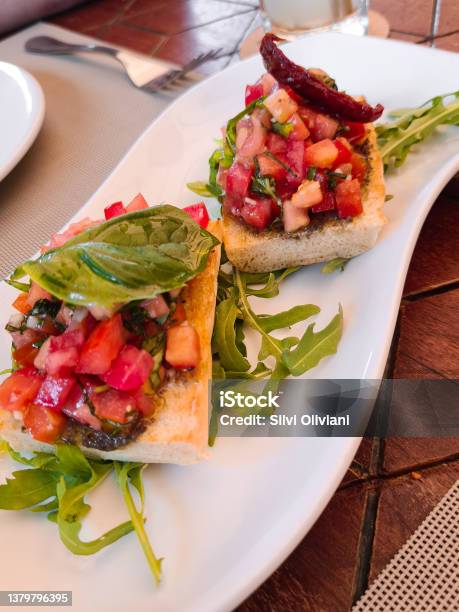 Bruschetta Stock Photo - Download Image Now - Appetizer, Close-up, Color Image