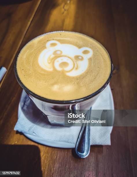 Bear Latte Art Stock Photo - Download Image Now - Art, Breakfast, Brown