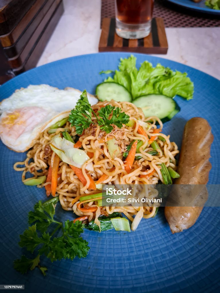 Mie Goreng Fried noodles Asia Stock Photo