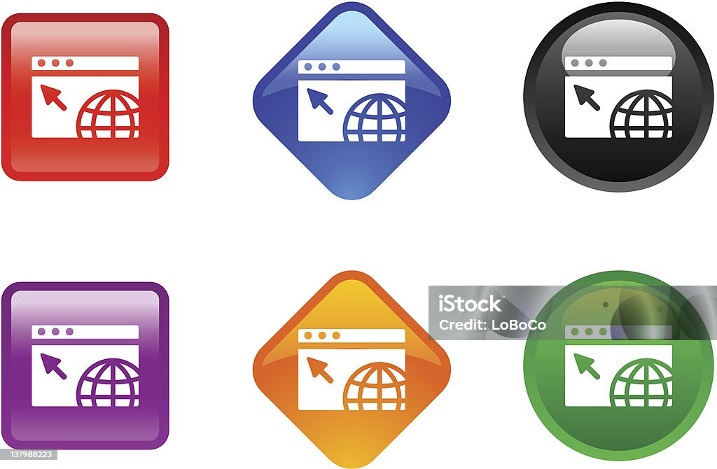 Various zee icons for an internet concept Files included: Black Color stock vector