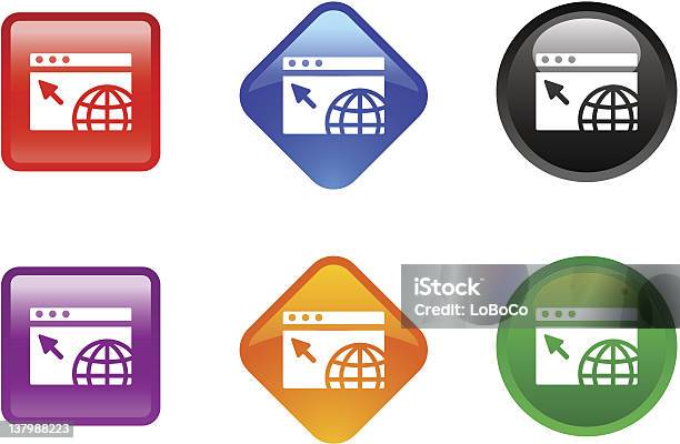 Various Zee Icons For An Internet Concept Stock Illustration - Download Image Now - Black Color, Blue, Business