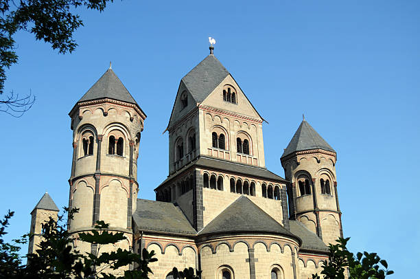 Maria Laach Abbey build in 12th century. the Abbey is situated on the shore of the Laacher See (Lake Laach), near Andernach, in the Eifel region of the Rhineland-Palatinate in Germany. - Abtei Maria Laach erbaut im 12. Jahrhundert im romanischem Baustil.