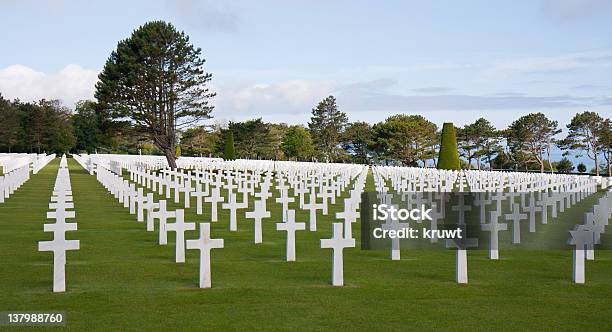 American Cemetery At Omaha Beach Normany France Stock Photo - Download Image Now - Normandy, Cemetery, USA
