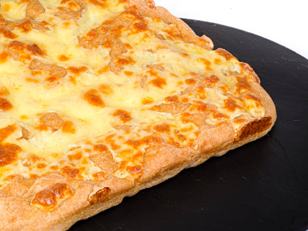 istock focaccia with mozzarella cheese italian organic spelt  flat bread with mozzarella organic cheese 1379903266