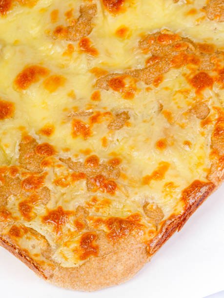 istock focaccia with mozzarella cheese italian organic spelt  flat bread with mozzarella organic cheese 1379903276