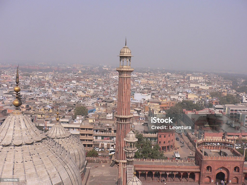 Widok Meczet () oraz Delhi Jama Masjid - Zbiór zdjęć royalty-free (Indie)